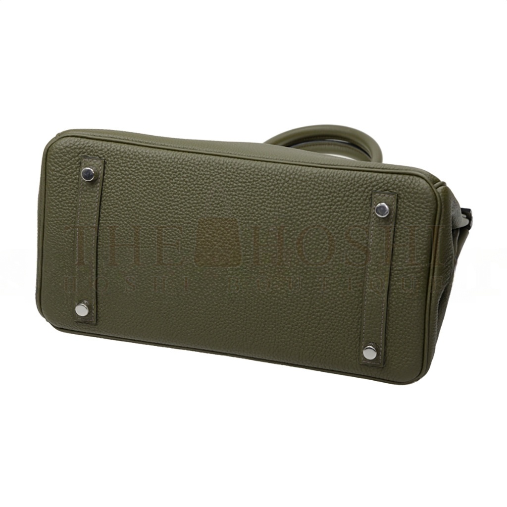 H**me5 BIRKIN 30 TOGO LEATHER SAGE GREEN SILVER BUCKLE BK3061TGSS (30*23*15cm) Master Quality